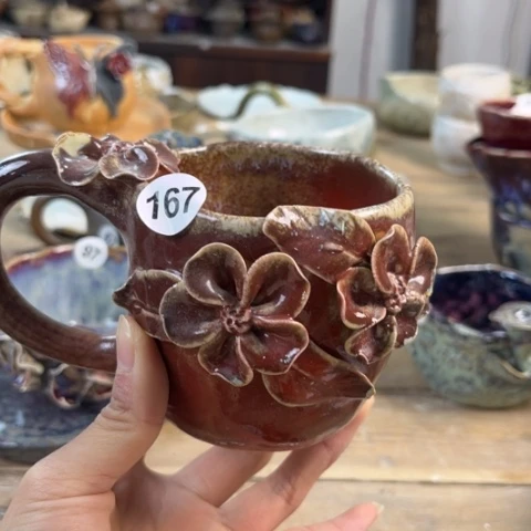 盘蓝**?熠樹日式手捏餐具茶具