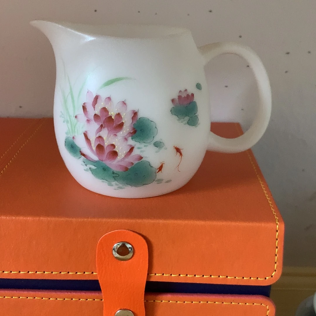 冰种素烧手绘公道杯