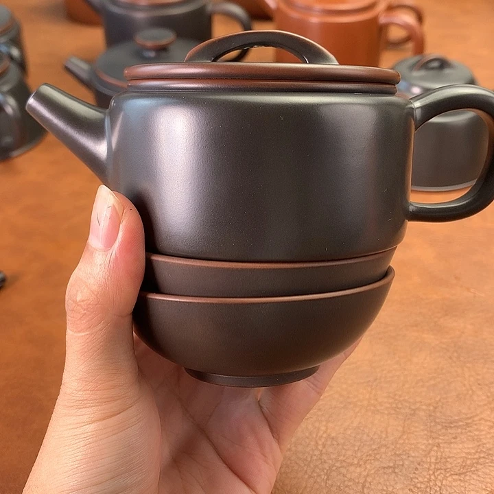 钦州坭兴茶壶茶壶一壶二杯