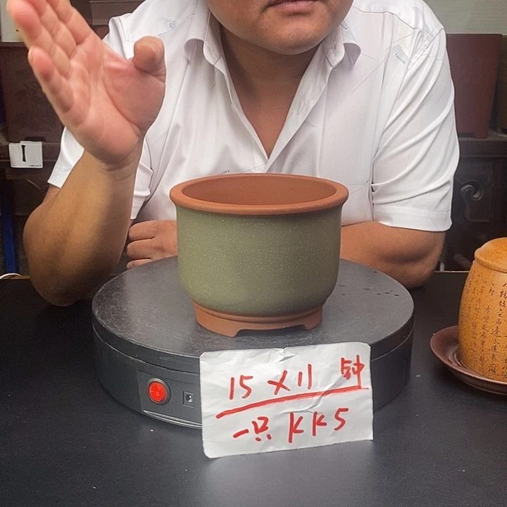 紫砂花盆货号一只KK5