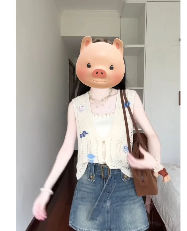 2025夏季新款时尚套装打底无袖上衣气质显瘦性感辣妹半身裙洋气女