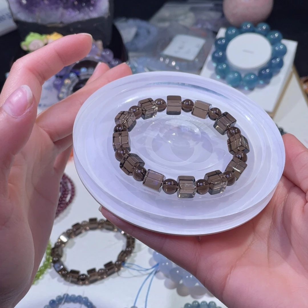 未镶嵌手链水晶净体茶晶方糖8mm