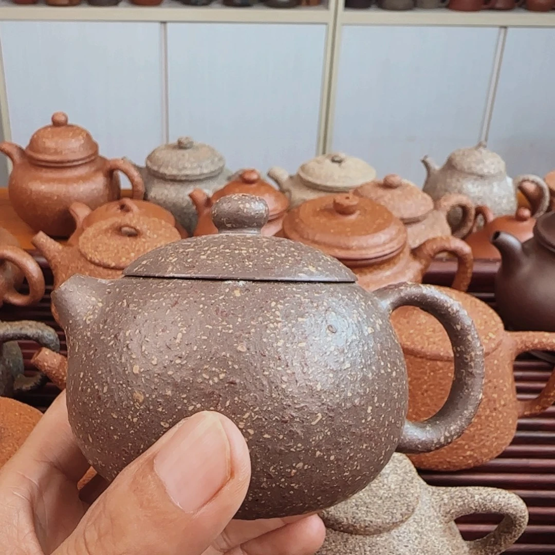 人***客茶壶紫砂八目红降气窑瑕西施150cc