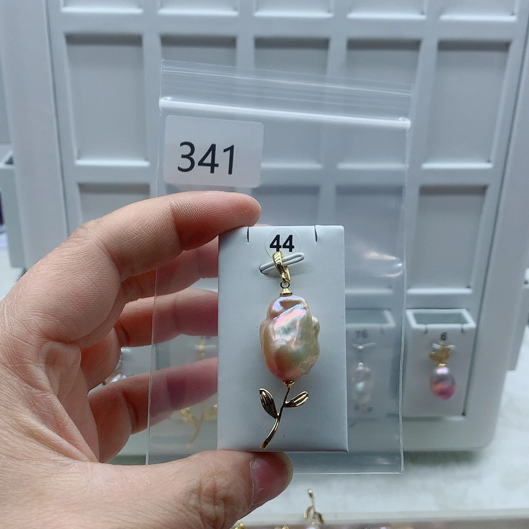 合金吊坠(不含链)淡水珍珠