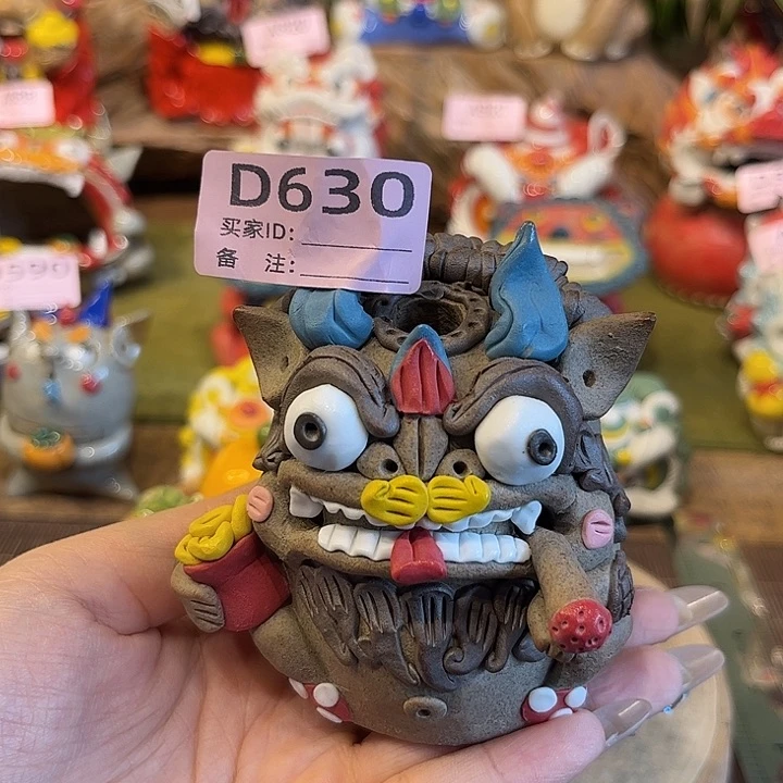 泥塑.***喵纯手工陶瓷摆件