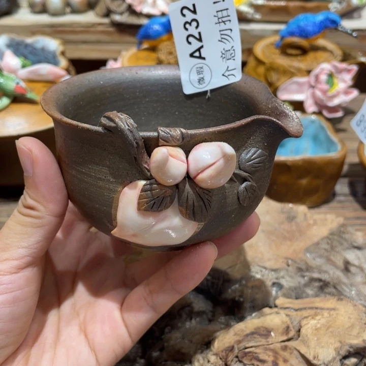 手工制作陶瓷茶具茶杯青蛙