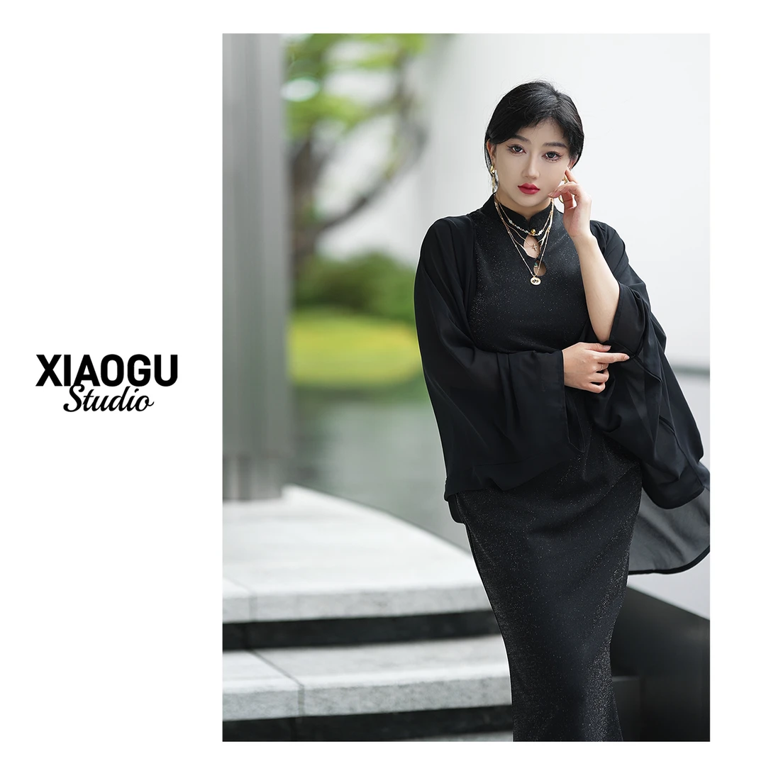 【流光花语】新中式中国风气质无袖亮丝连衣裙女夏季高级感修身穿搭