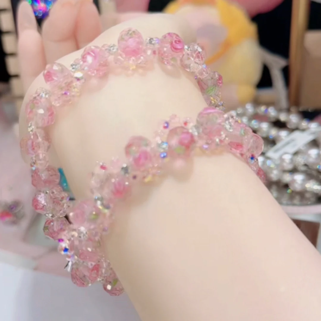 非金属珐琅手链 808玫瑰的故事手工编织手链