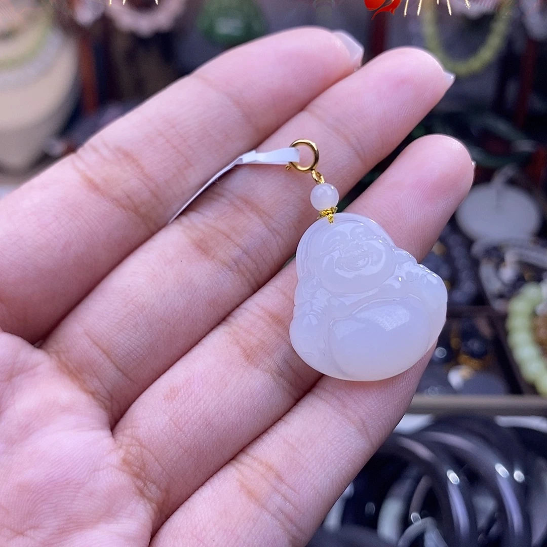 和田玉福利价白玉佛公未镶嵌