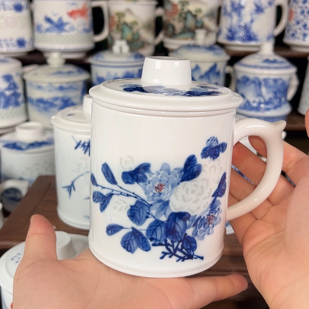 景德镇高温陶瓷办公杯家用