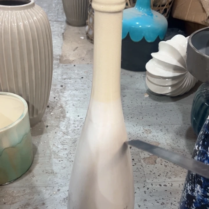 陶瓷花瓶摆件外贸出口（微瑕）高46口4公分