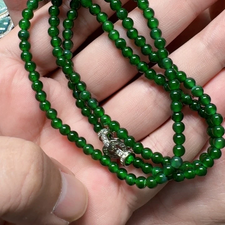 翡翠未镶嵌颈饰天然A货翡翠放漏