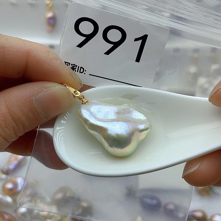 淡水珍珠颈饰银S925镶嵌