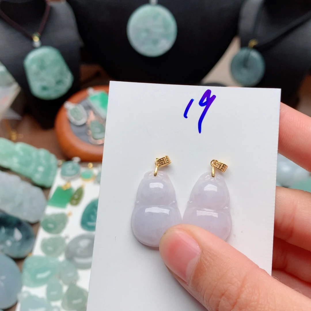 翡翠颈饰银S925镀金镶嵌吊坠