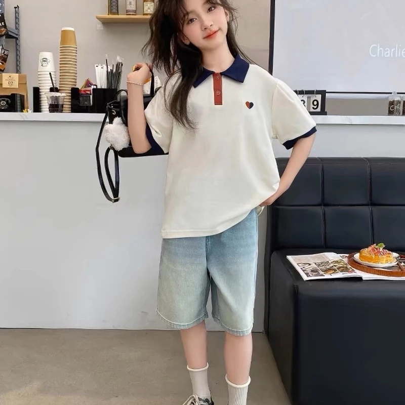 LC(中裤)女童夏季新韩版休闲牛仔中裤洋气百搭夏装2487