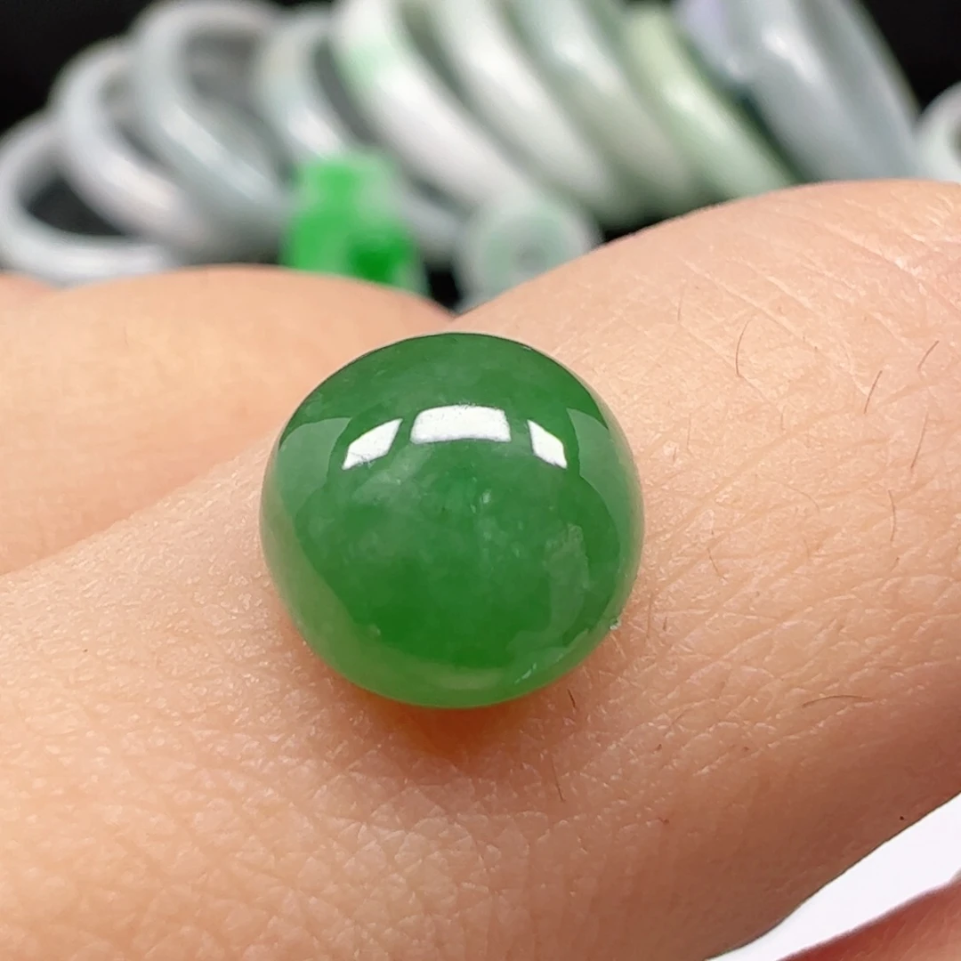 翡翠未镶嵌耳饰蛋面