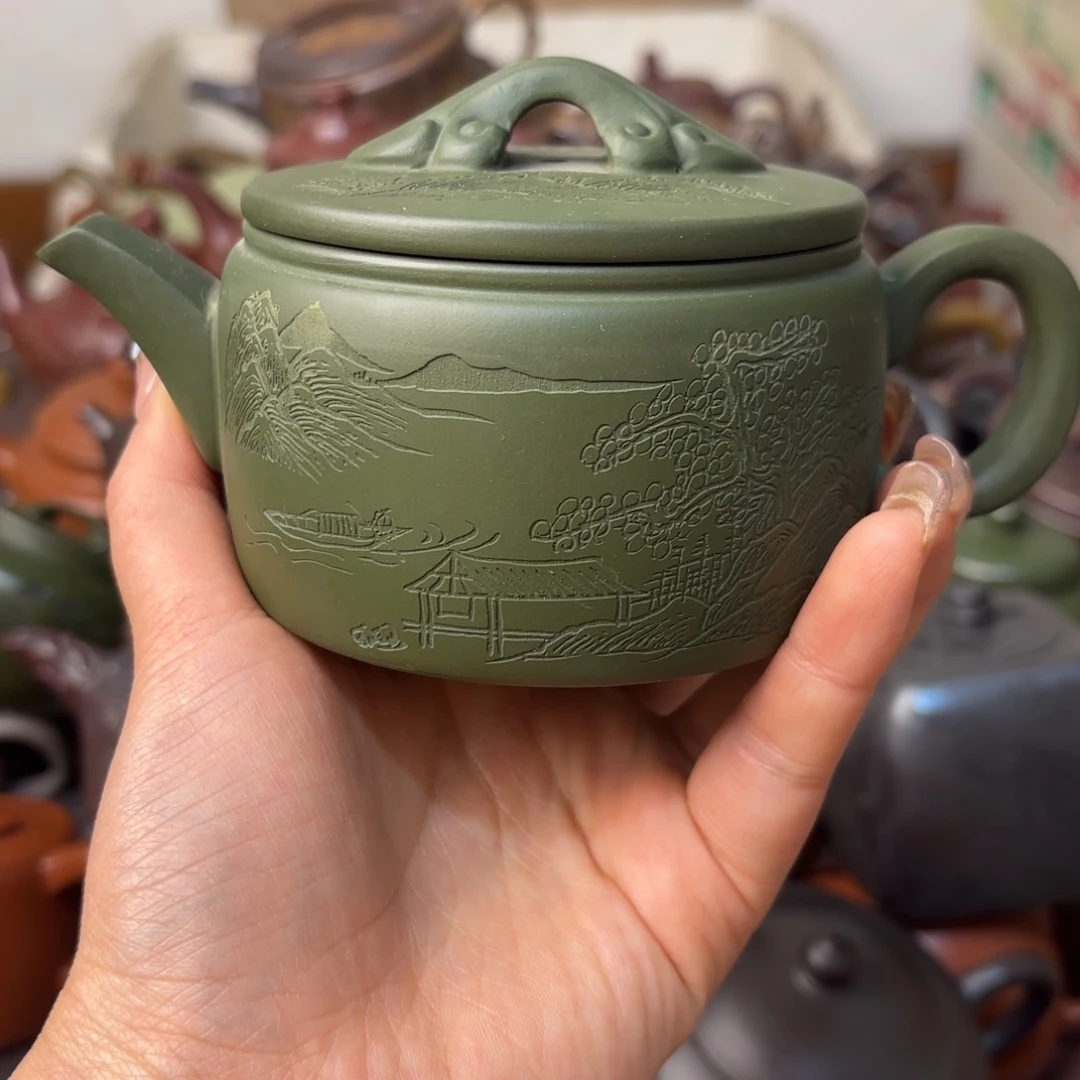 紫砂茶壶底部划痕微瑕疵