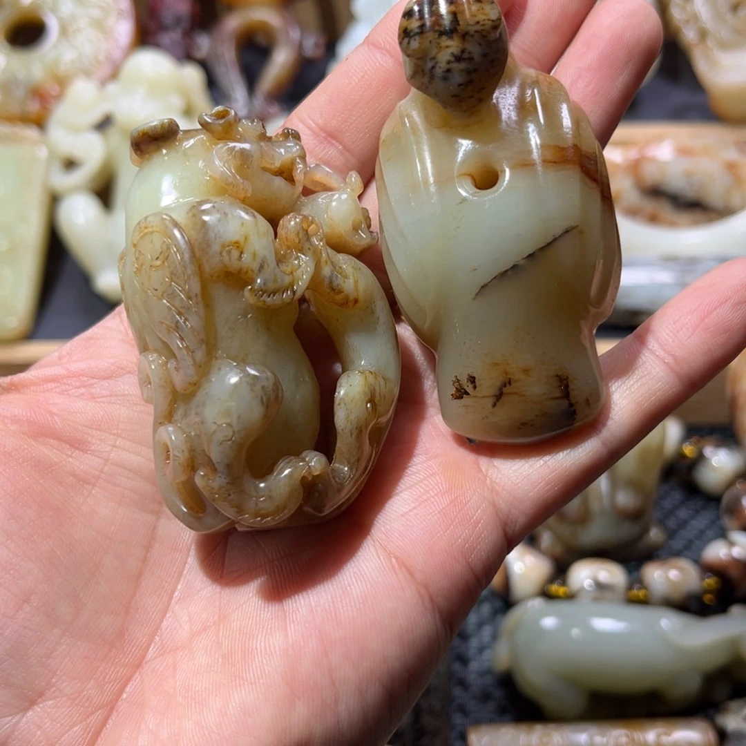 和田玉挂件未镶嵌得*拍10发2