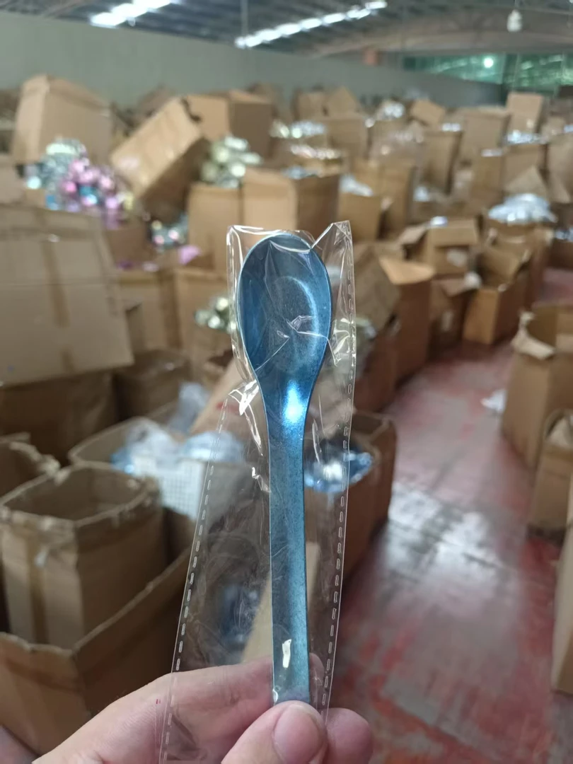 瑕疵蓝色纯钛元宝勺