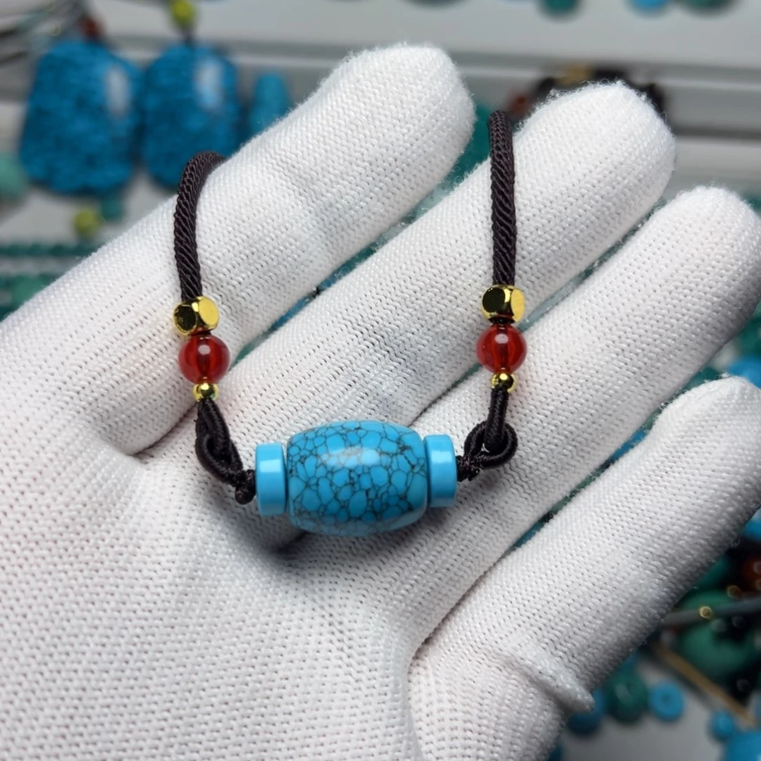 蓝花桶珠顶珠锁骨珠尺寸13+/15+