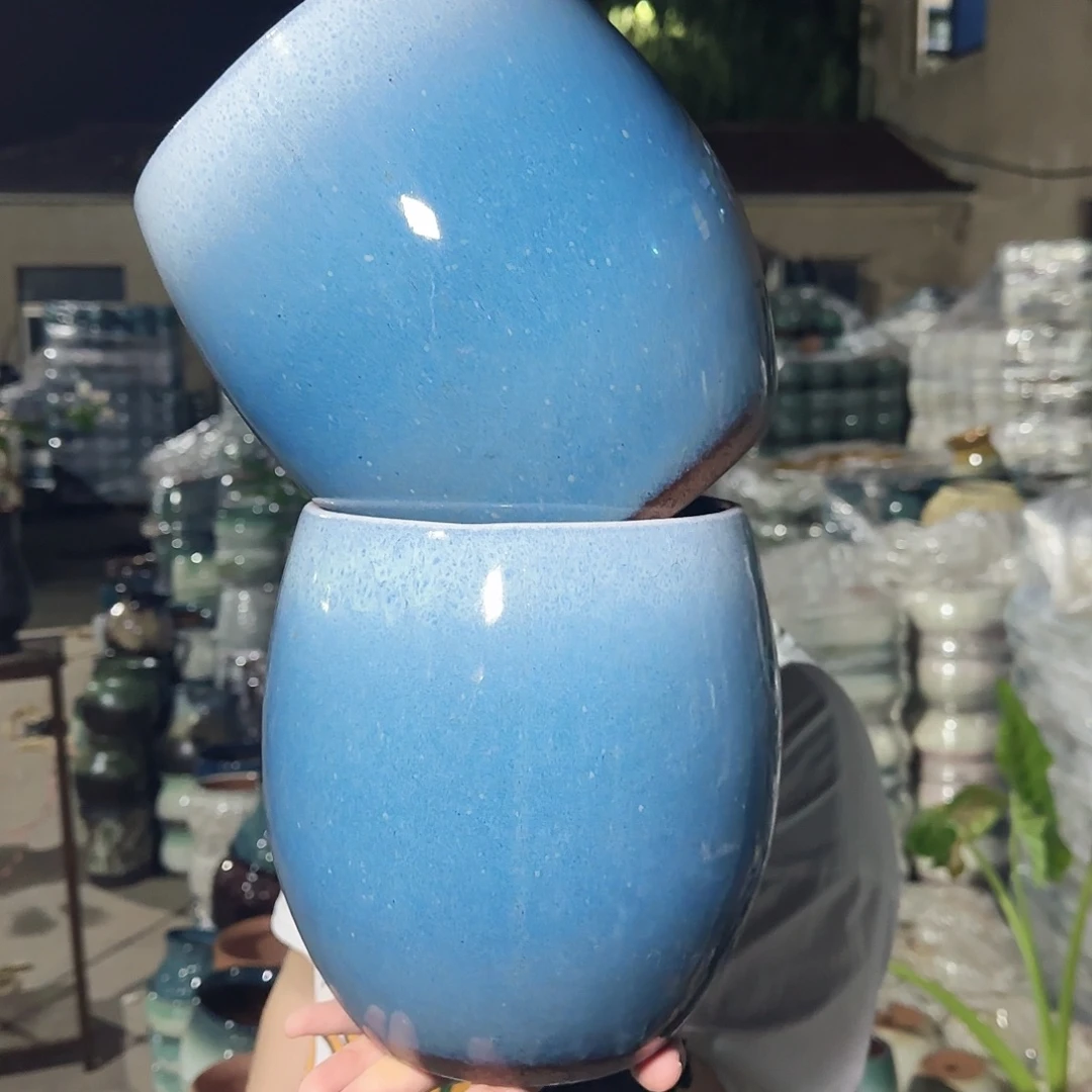 紫砂花盆高20口16
