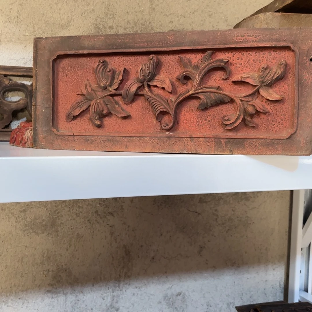 鸿***飞香榧木老木雕花板