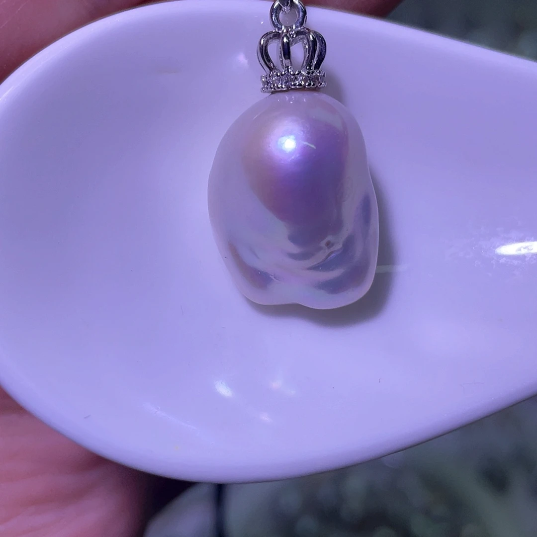 淡水珍珠天然淡水珍珠吊坠合金