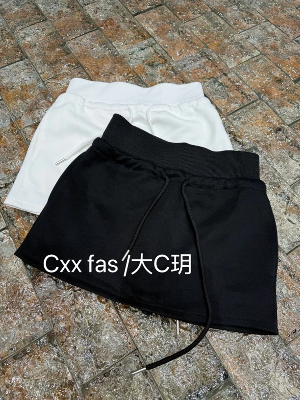 【CXX】2523初夏新款运动版高腰抽绳裤裙