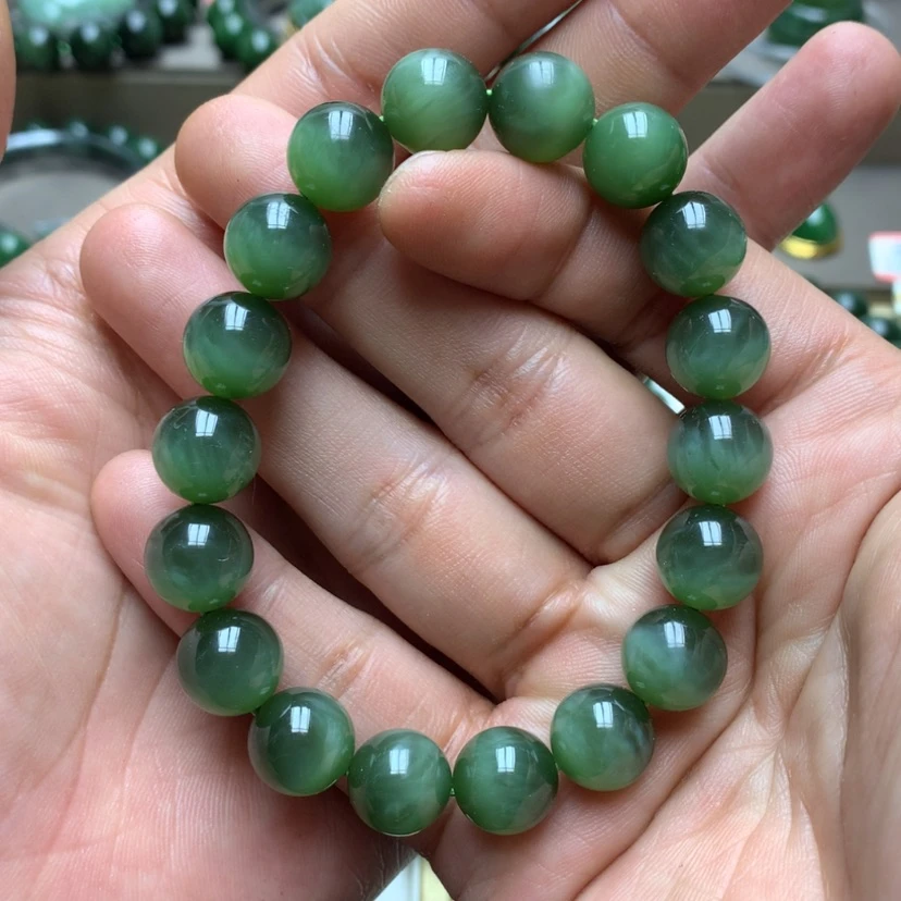 【闪购商品】未镶嵌手链和田玉（碧玉）