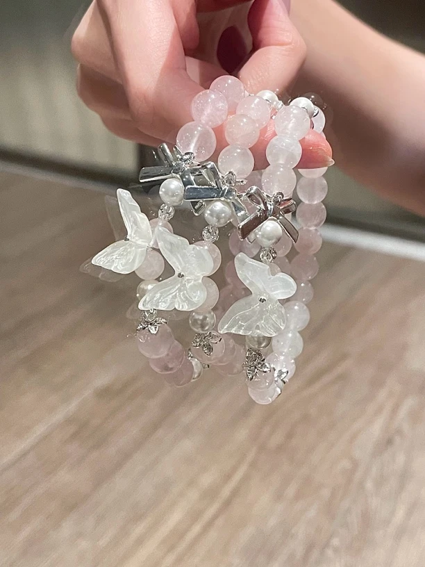 纯欲白蝴蝶粉水晶