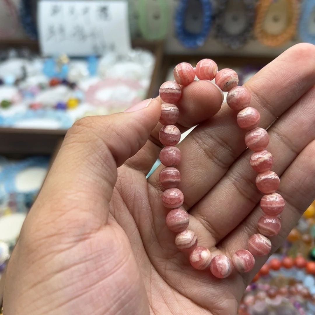 水晶手链未镶嵌8.2咪红纹石