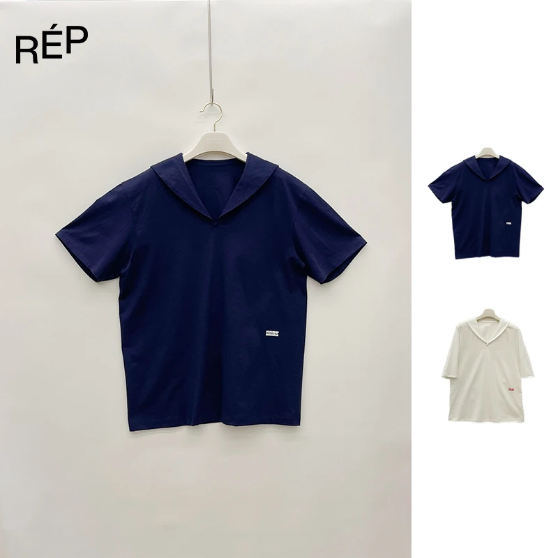 EENK设计师品牌藏青/白色水手领短袖T25PS TheREPUBLIQUE买手店