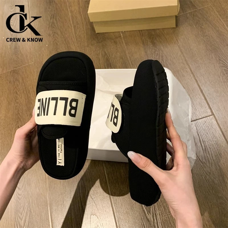 CREW&KNOW官方正品厚底凉拖鞋女夏外穿2025新款超火时尚高级感潮