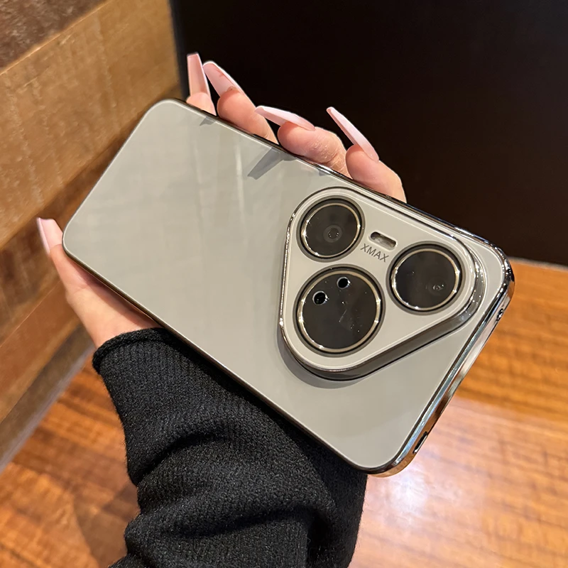 适用于华为pura80pro手机壳i玻璃带镜头膜网红同款数码配件高级感