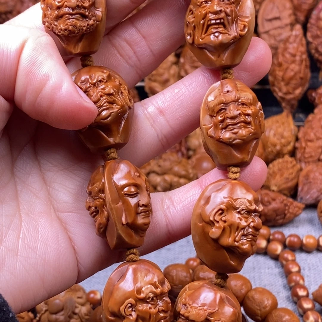 橄榄核手串/手链自*客核雕手串