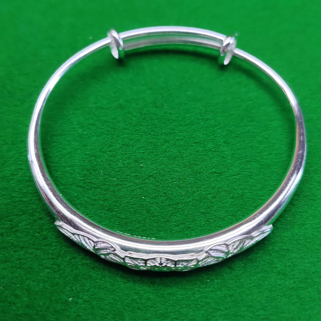 足银社实心精品手镯 银色手镯38g(无礼盒)YZ050