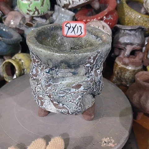粗陶花盆手工花盆制作就这样