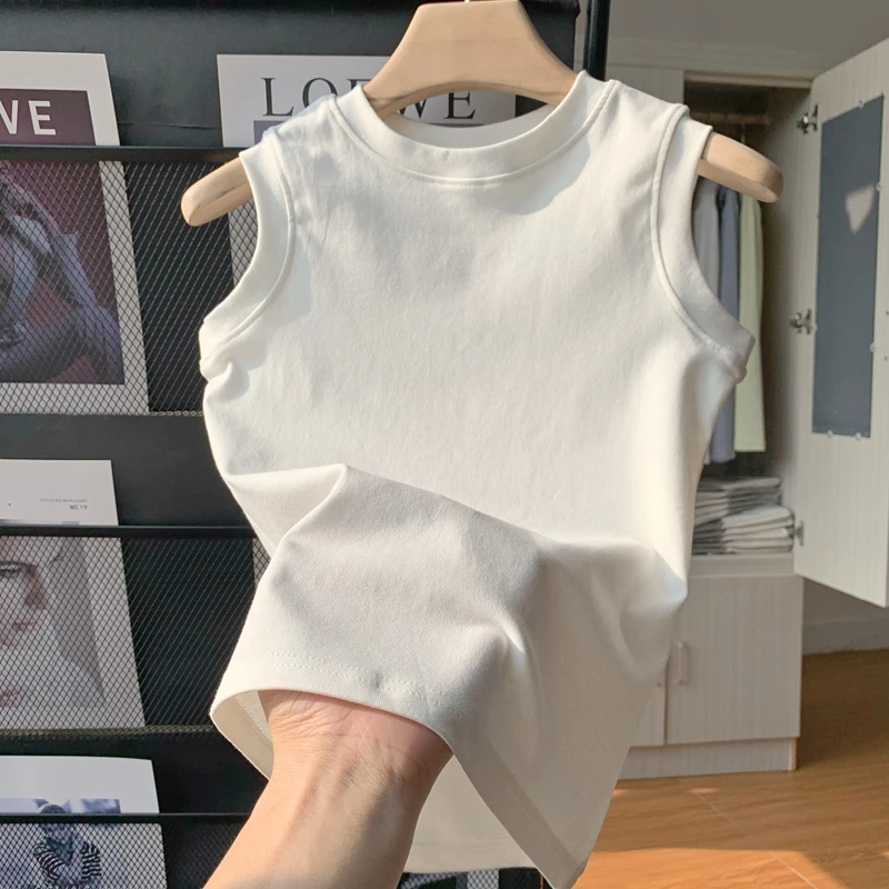 工字吊带背心女夏季新款修身短款无袖外穿小众设计感打底内搭上衣