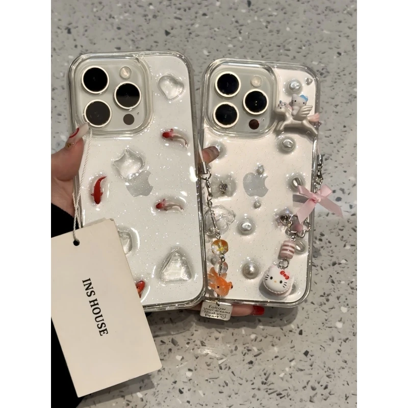 可爱独角兽猫咪滴胶适用ihone16promax苹果15pro手机壳14新款13透