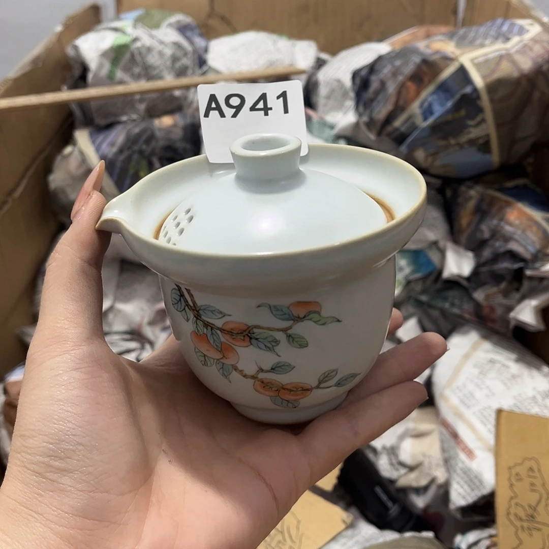 瓷片茶摆件工艺品摆件666