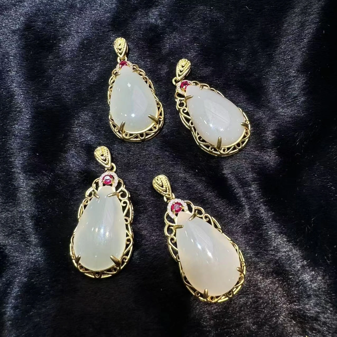 【百百福珠宝】和田玉水滴吊坠-多样性发货只发一件-014