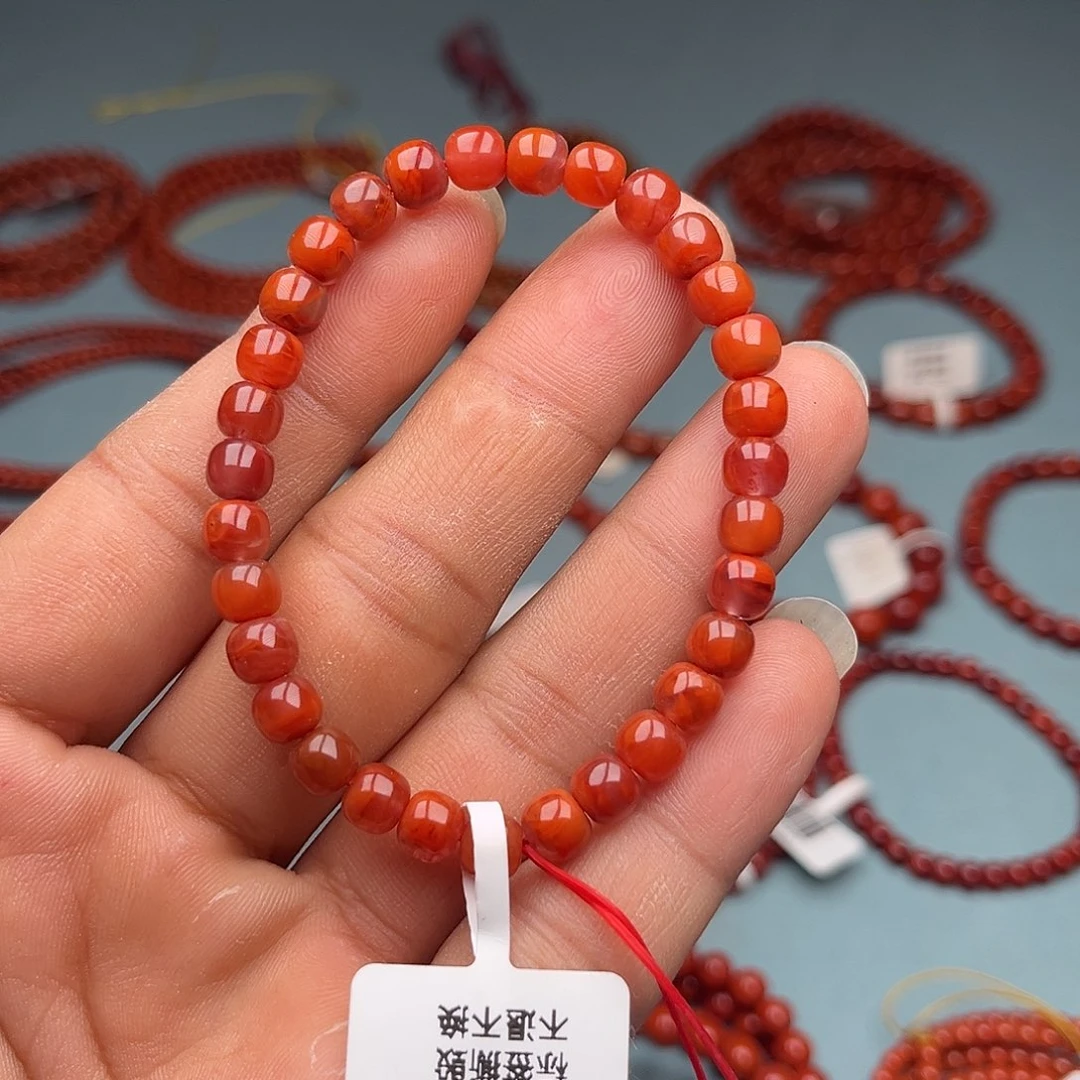 南红玛瑙未镶嵌手链老型卡6