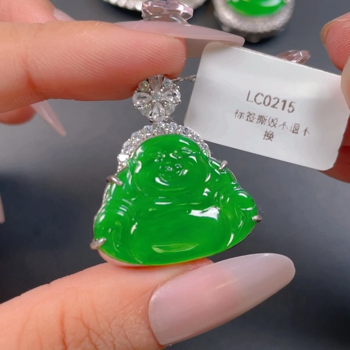 【闪购商品】翡翠银S925镶嵌颈饰翡翠