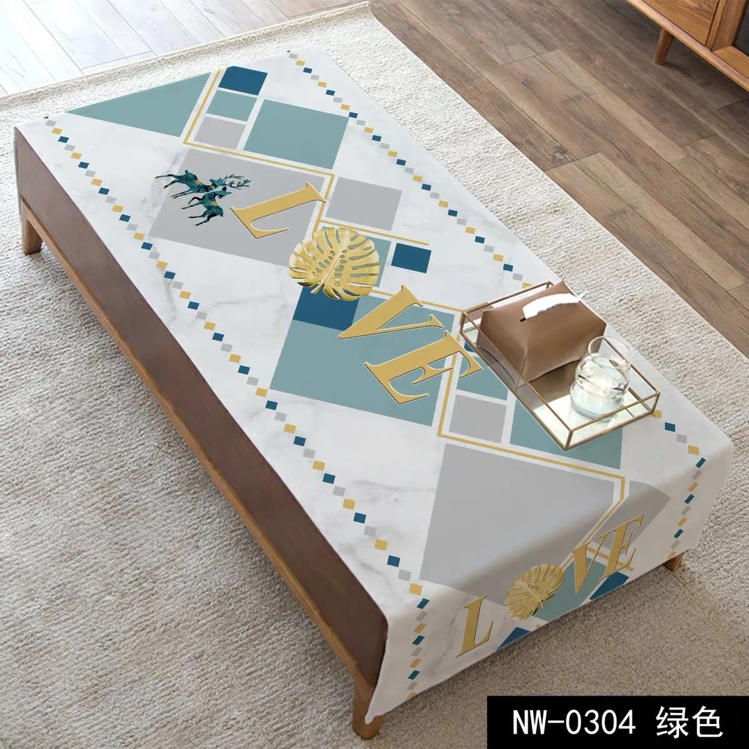 【防水防油桌布】150*90-PVC桌布防烫免洗茶几垫餐桌-一鹿有你