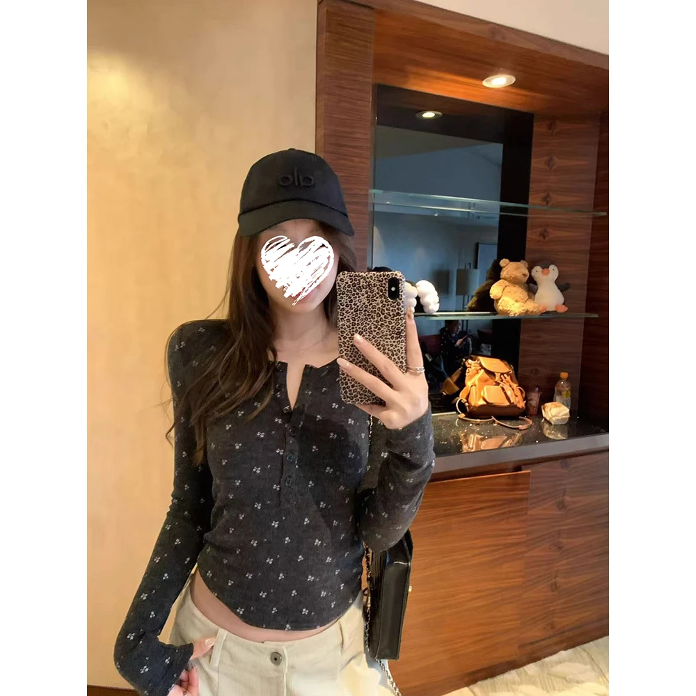 磨毛亨利领打底衫长袖内搭T恤女秋冬显瘦上衣 61051