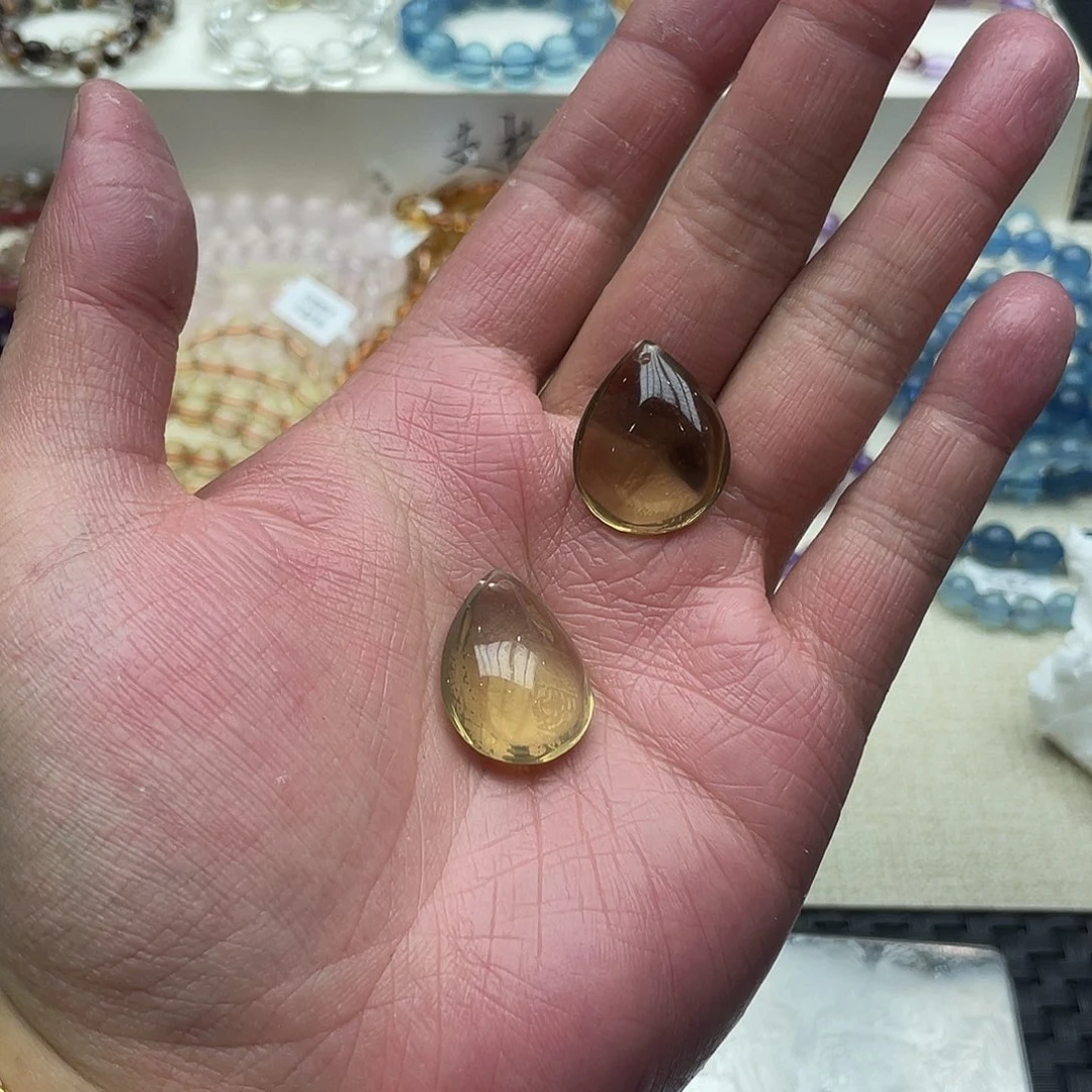 紫***晶水晶手链未镶嵌黄水晶吊坠