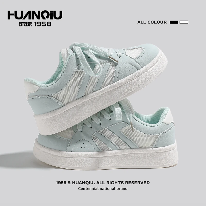 环球板鞋女2025夏季新款德训鞋拼色百搭小众运动休闲校园小白鞋女