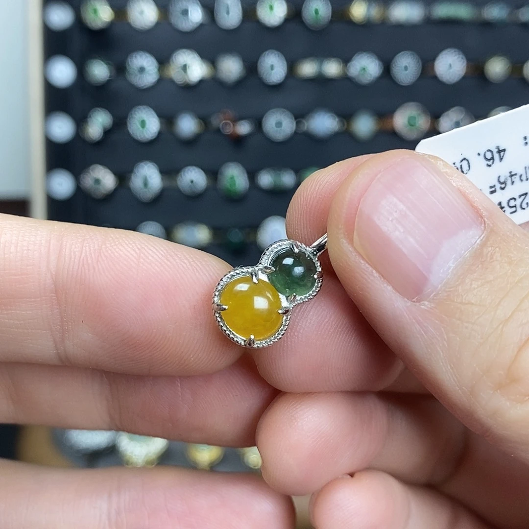 翡翠银S925镶嵌戒指