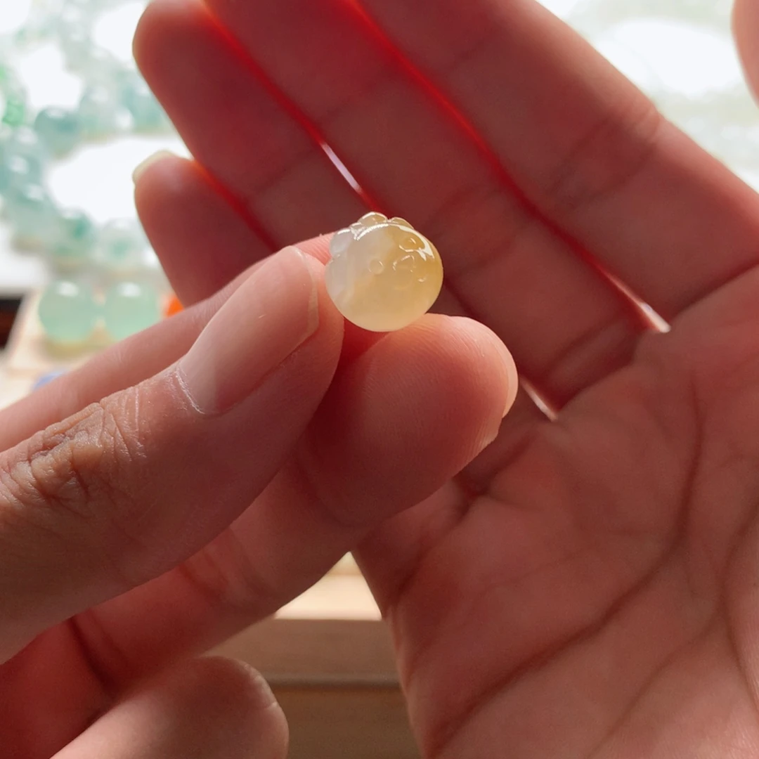 未镶嵌手链翡翠天然翡翠雕刻小熊吊坠