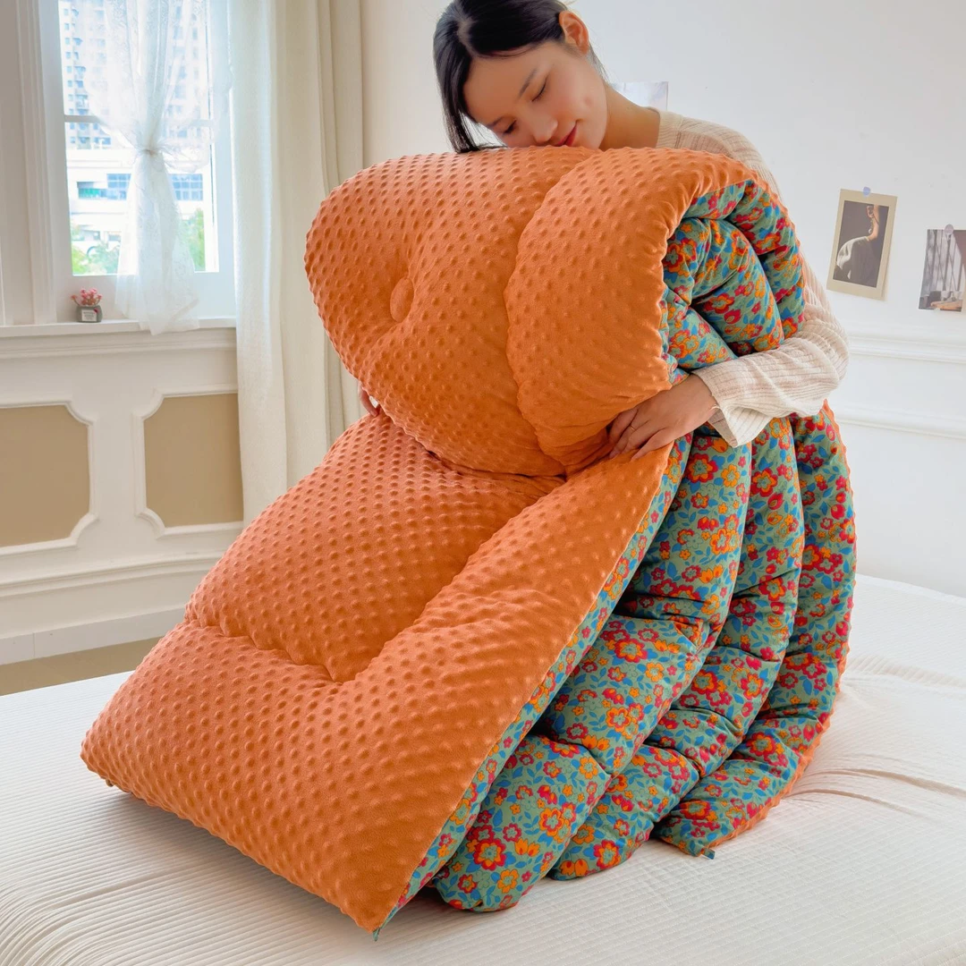 被子家纺棉被豆豆绒款春秋被加厚秋冬季被褥芯儿童宿舍非100纯棉